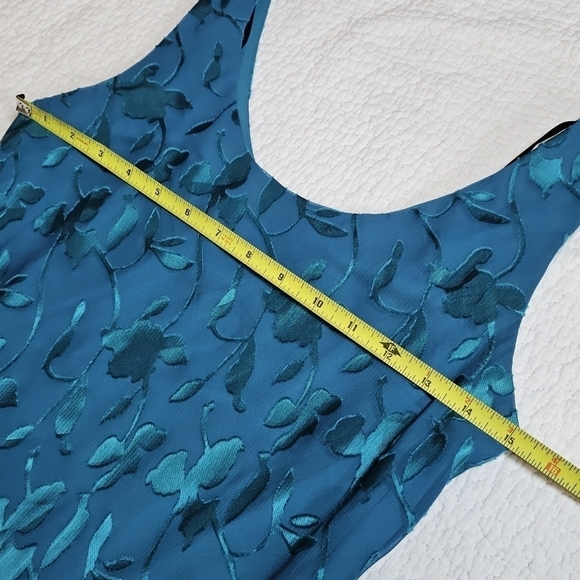 Vintage Patra 2 Piece Teal Lace Dress - Picture 5 of 12